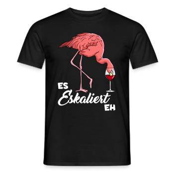 Ça dégénère quand même Flamingo - T-shirt homme - noir - Devant - AI Model Male 178 light (178cm)
