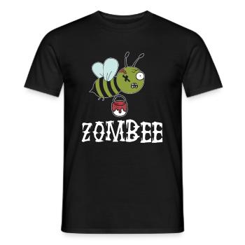 Zombie Halloween Zombie Apocalypse Bee - Men's T-Shirt - black - Front - AI Model Male 178 light (178cm)