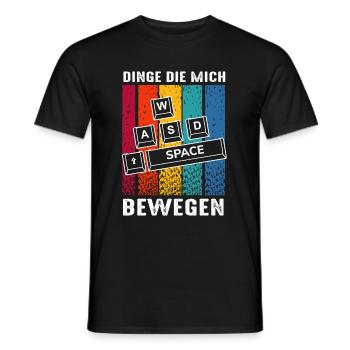 Dinge Die Mich Bewegen WASD PC Gamer Tastatur - Männer T-Shirt - Schwarz - Vorne - AI Model Male 178 light (178cm)