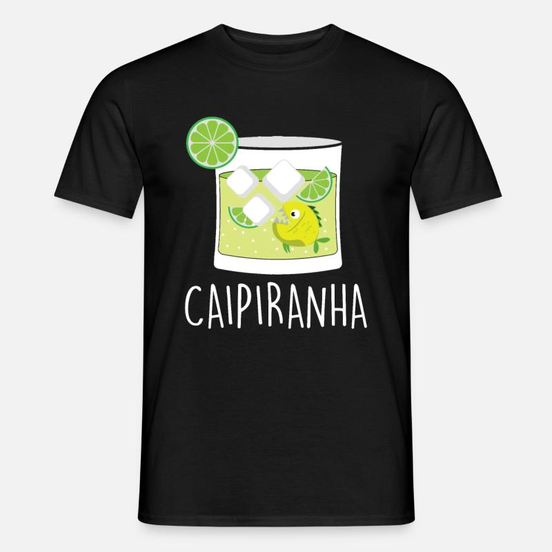 Caipirinha Cocktail Piranha Caipirinha - Männer T-Shirt - Schwarz
