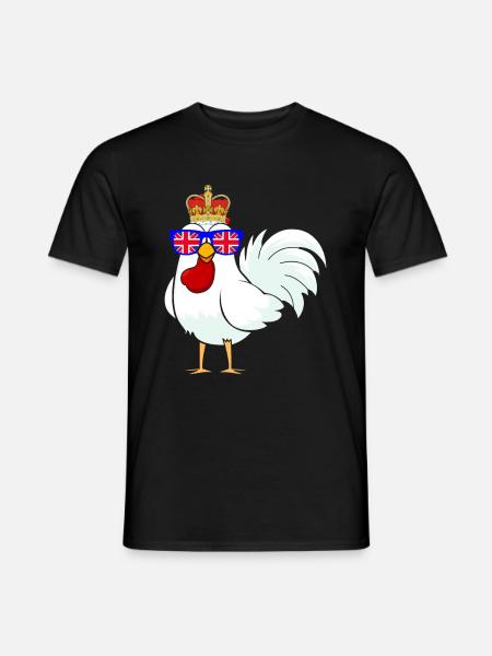 Chicken Queen Crown England - Men's T-Shirt - black
