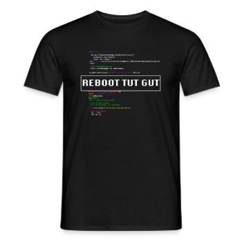 Reboot Tut Gut IT-Berater Admin Neustart - Männer T-Shirt - Schwarz - Vorne - AI Model Male 178 light (178cm)