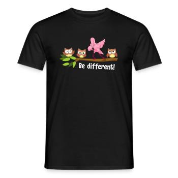 Be Different Dabbing Flamingo - Men's T-Shirt - black - Front - AI Model Male 178 light (178cm)