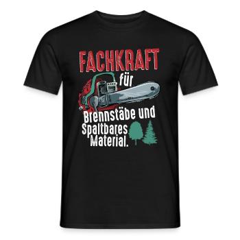 Fachkraft für Brennstäbe und spaltbares Material - Männer T-Shirt - Schwarz - Vorne - AI Model Male 178 light (178cm)