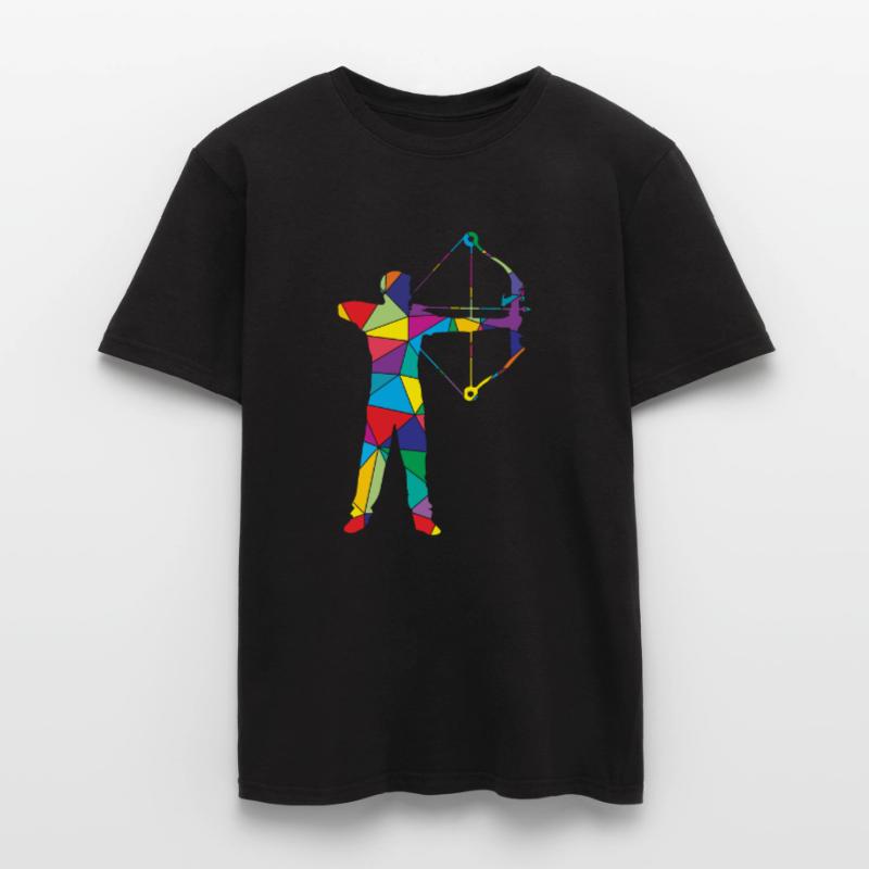 Low Poly Bogenjäger Poly Bogenjagd Männer T-Shirt