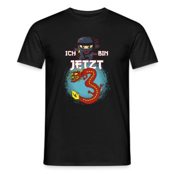 3rd birthday boy 3 years old three-year-old ninja - Men's T-Shirt - black - Front - AI Model Male 178 light (178cm)