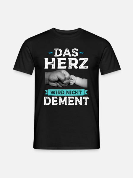 Das Herz Wird Nicht Dement Pflege - Männer T-Shirt - Schwarz