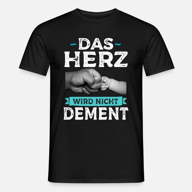 Das Herz Wird Nicht Dement Pflege - Männer T-Shirt - Schwarz