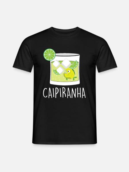 Caipirinha Cocktail Piranha Caipirinha - Men's T-Shirt - black