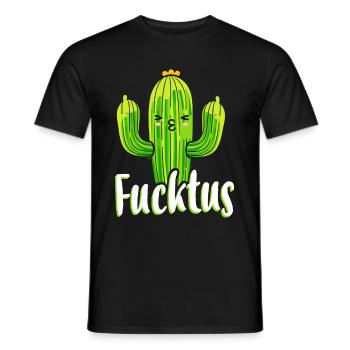 Fucktus Lustiger Kaktus Pflanze Kakteen Sukkulente - Männer T-Shirt - Schwarz - Vorne - AI Model Male 178 light (178cm)
