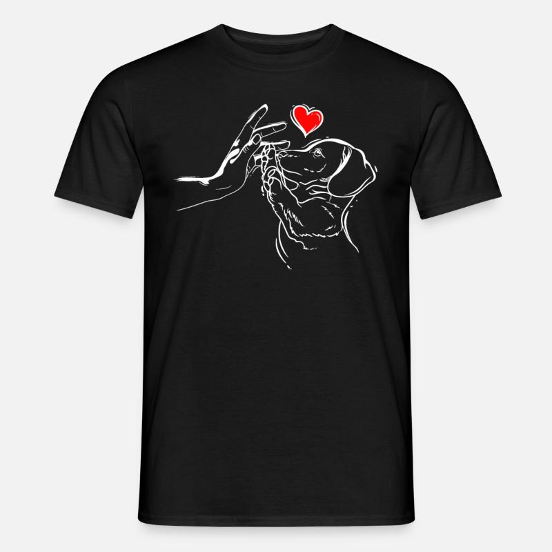 Dackel Liebe Hunde High Five - Männer T-Shirt - Schwarz