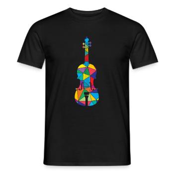 Violon Polygone Funny Violon - T-shirt homme - noir - Devant - AI Model Male 178 light (178cm)