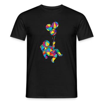 Low Poly Astronomer Poly Astronaut - Men's T-Shirt - black - Front - AI Model Male 178 light (178cm)
