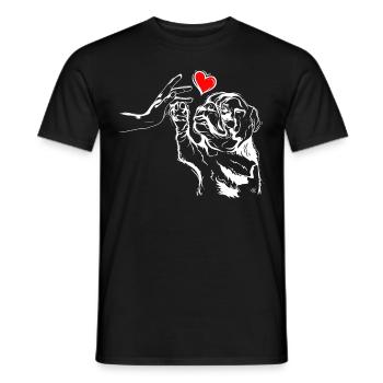 Bulldog Love Dogs High Five - T-shirt homme - noir - Devant - AI Model Male 178 light (178cm)