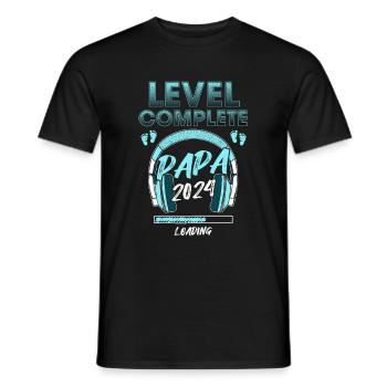 Level Complete PAPA 2024 Loading - Men's T-Shirt - black - Front - AI Model Male 178 light (178cm)