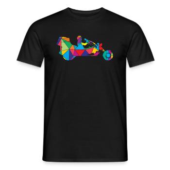 Trike Polygon Motorcycle Triker - Men's T-Shirt - black - Front - AI Model Male 178 light (178cm)