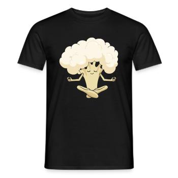 Namaste Chou-fleur Méditation Postures de Yoga - T-shirt homme - noir - Devant - AI Model Male 178 light (178cm)