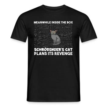 Inside the box Schrödingers cat plans its revenge - Männer T-Shirt - Schwarz - Vorne - AI Model Male 178 light (178cm)