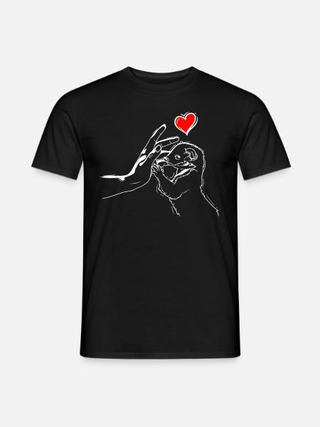 Wiesel Liebe Frettchen High Five - Männer T-Shirt - Schwarz
