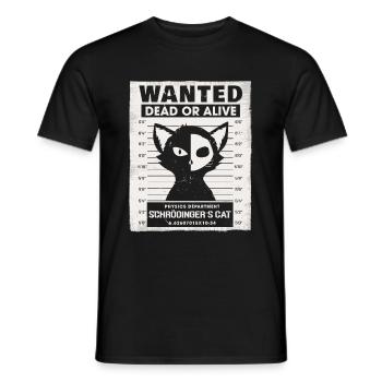 Recherché mort ou vif Physique Schrödingers Chat - T-shirt homme - noir - Devant - AI Model Male 178 light (178cm)