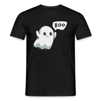 Boo Ghost Trick Or Treat Scary Creepy Halloween - Männer T-Shirt - Schwarz - Vorne - AI Model Male 178 light (178cm)