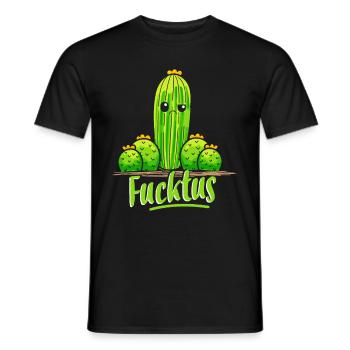 Fucktus Funny Cactus Plant Cacti Succulent - Männer T-Shirt - Schwarz - Vorne - AI Model Male 178 light (178cm)
