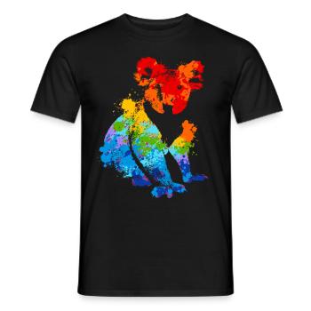 Koala Splash Art Tierliebhaber - Männer T-Shirt - Schwarz - Vorne - AI Model Male 178 light (178cm)