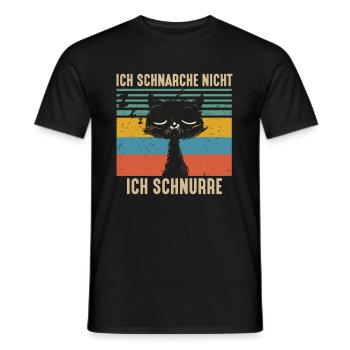 Ich Schnarche Nicht Ich Schnurre - Männer T-Shirt - Schwarz - Vorne - AI Model Male 178 light (178cm)