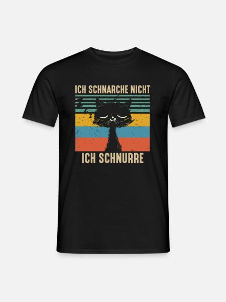 Ich Schnarche Nicht Ich Schnurre - Männer T-Shirt - Schwarz