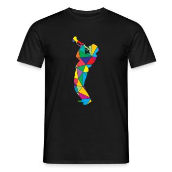 Trompette polygonale basse - T-shirt homme - noir - Devant - AI Model Male 178 light (178cm)