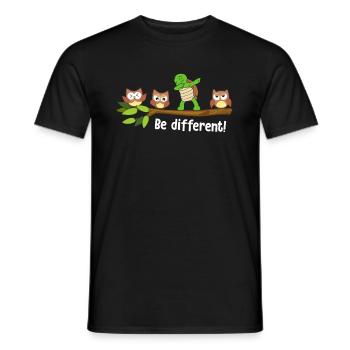 Be Different Dabbing Turtle - Men's T-Shirt - black - Front - AI Model Male 178 light (178cm)