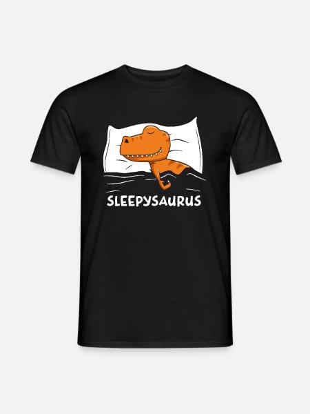 Official Napping Shirt Sleepysaurus - Männer T-Shirt - Schwarz