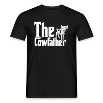 Le Cowfather Farmer Farming Farm Animal Cow - T-shirt homme - noir - Devant - AI Model Male 178 light (178cm)