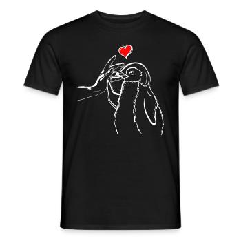 Pinguin Liebe Pinguin High Five - Männer T-Shirt - Schwarz - Vorne - AI Model Male 178 light (178cm)