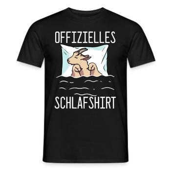 Offizielles Schlafshirt Ziege Schlafanzug Ziege - Männer T-Shirt - Schwarz - Vorne - AI Model Male 178 light (178cm)
