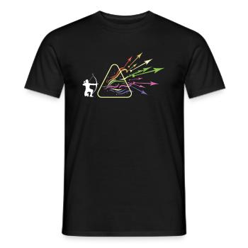 Prisma Bowhunter Licht Dreieck Lichtspektrum - Männer T-Shirt - Schwarz - Vorne - AI Model Male 178 light (178cm)