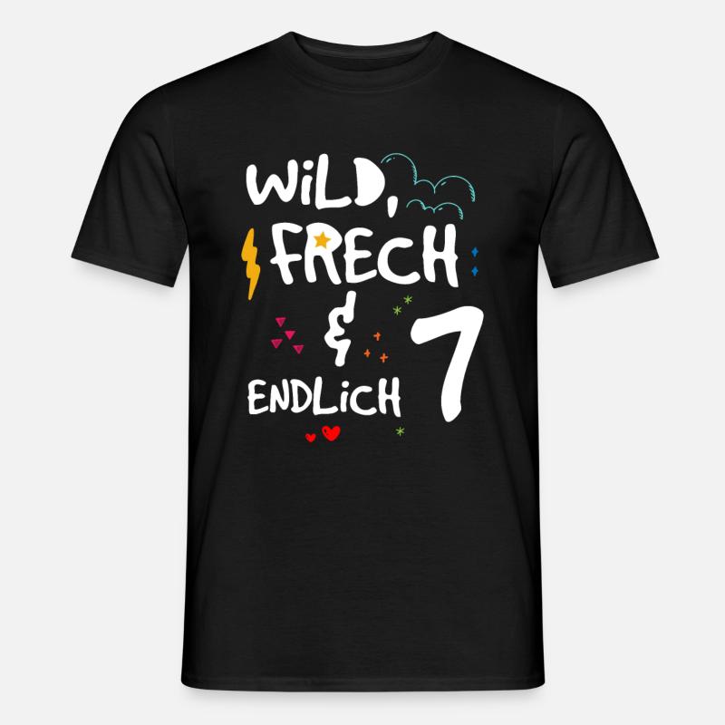 Wild Frech & endlich 7 - Männer T-Shirt - Schwarz