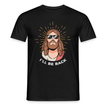 Holy Cocktail Jesus Christ I'll Be Back - Männer T-Shirt - Schwarz - Vorne - AI Model Male 178 light (178cm)