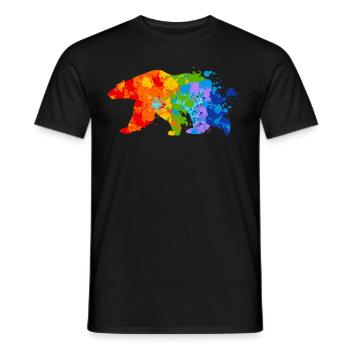 Polarbär Splash Art Eisbär - Männer T-Shirt - Schwarz - Vorne - AI Model Male 178 light (178cm)
