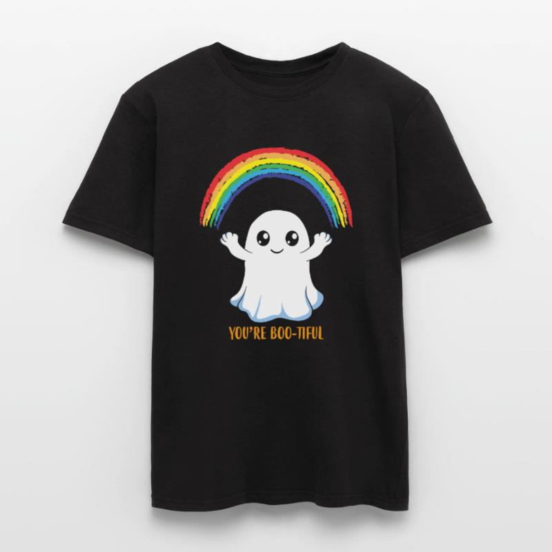 Vous êtes Bootiful Ghost Rainbow Ghost T-shirt homme
