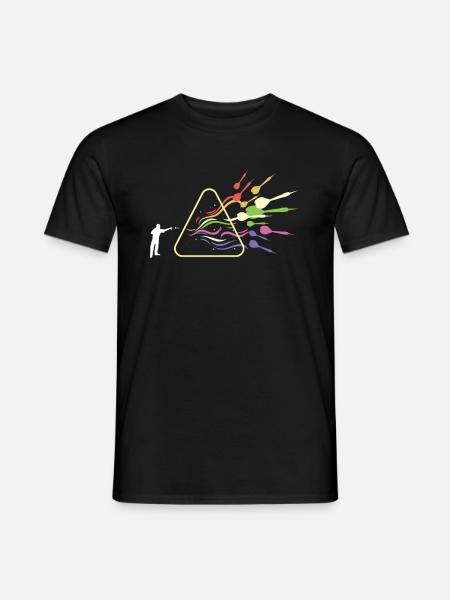 Dart Prisma Regenbogen Licht Lustig Physik - Männer T-Shirt - Schwarz