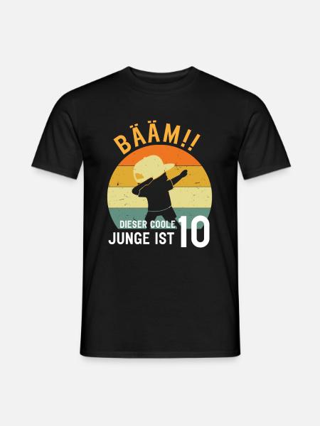 Dabbing Geburtstagsshirt 10 Jahre 10. Geburtstag - Männer T-Shirt - Schwarz