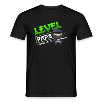 Level Papa freigeschaltet Ninja Gamer Vater - Männer T-Shirt - Schwarz - Vorne - AI Model Male 178 light (178cm)