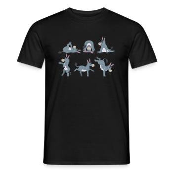 Yoga âne - T-shirt homme - noir - Devant - AI Model Male 178 light (178cm)