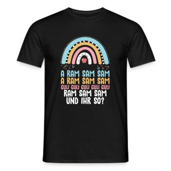 Aramsamsam Guli Gulli Kinderlied Lehrer Erzieher - Männer T-Shirt - Schwarz - Vorne - AI Model Male 178 light (178cm)