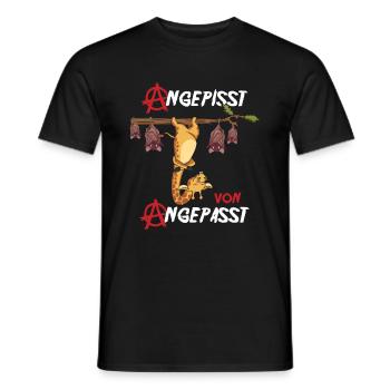 Angepisst von Angepasst Be Different Giraffe - Männer T-Shirt - Schwarz - Vorne - AI Model Male 178 light (178cm)