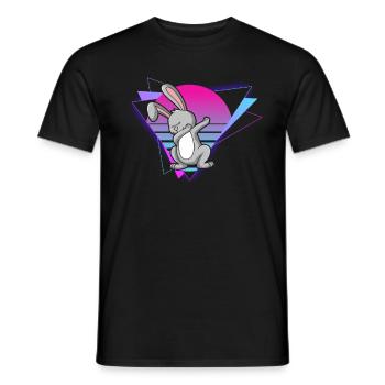 Lapin Vaporwave - T-shirt homme - noir - Devant - AI Model Male 178 light (178cm)