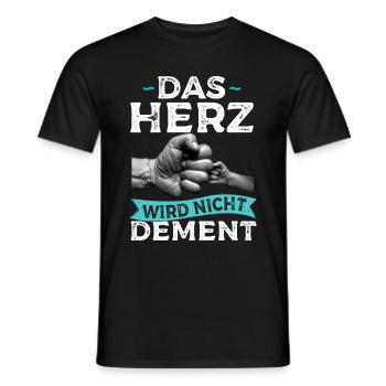 Das Herz Wird Nicht Dement Pflege Altenpflege - Männer T-Shirt - Schwarz - Vorne - AI Model Male 178 light (178cm)