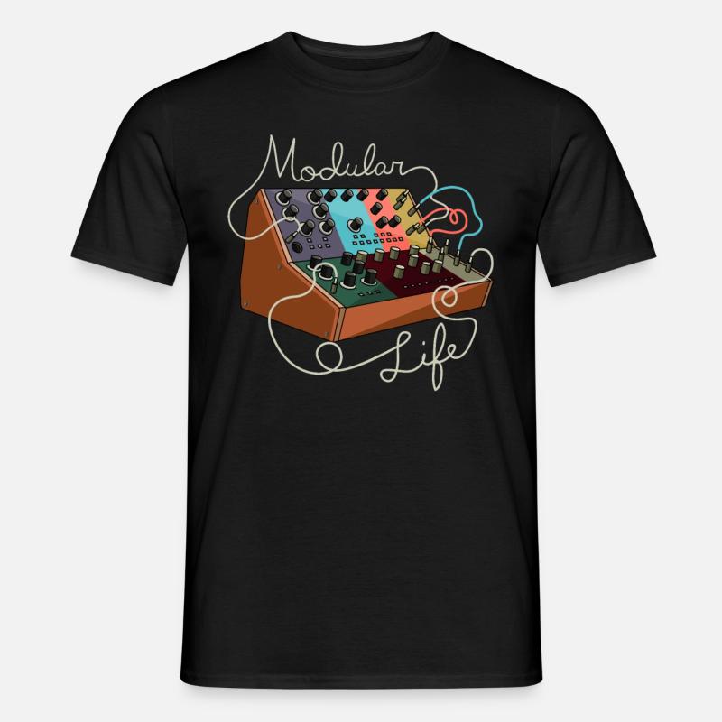 Modular Life Electronic Musical Synthesizer - Männer T-Shirt - Schwarz