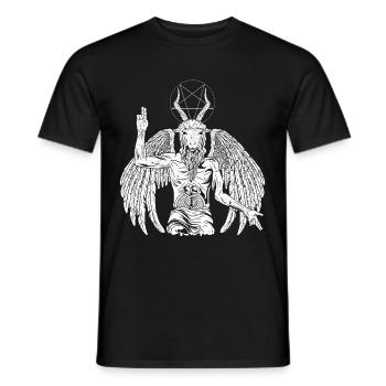 Teufel Baphomet Gothic Ziege - Männer T-Shirt - Schwarz - Vorne - AI Model Male 178 light (178cm)